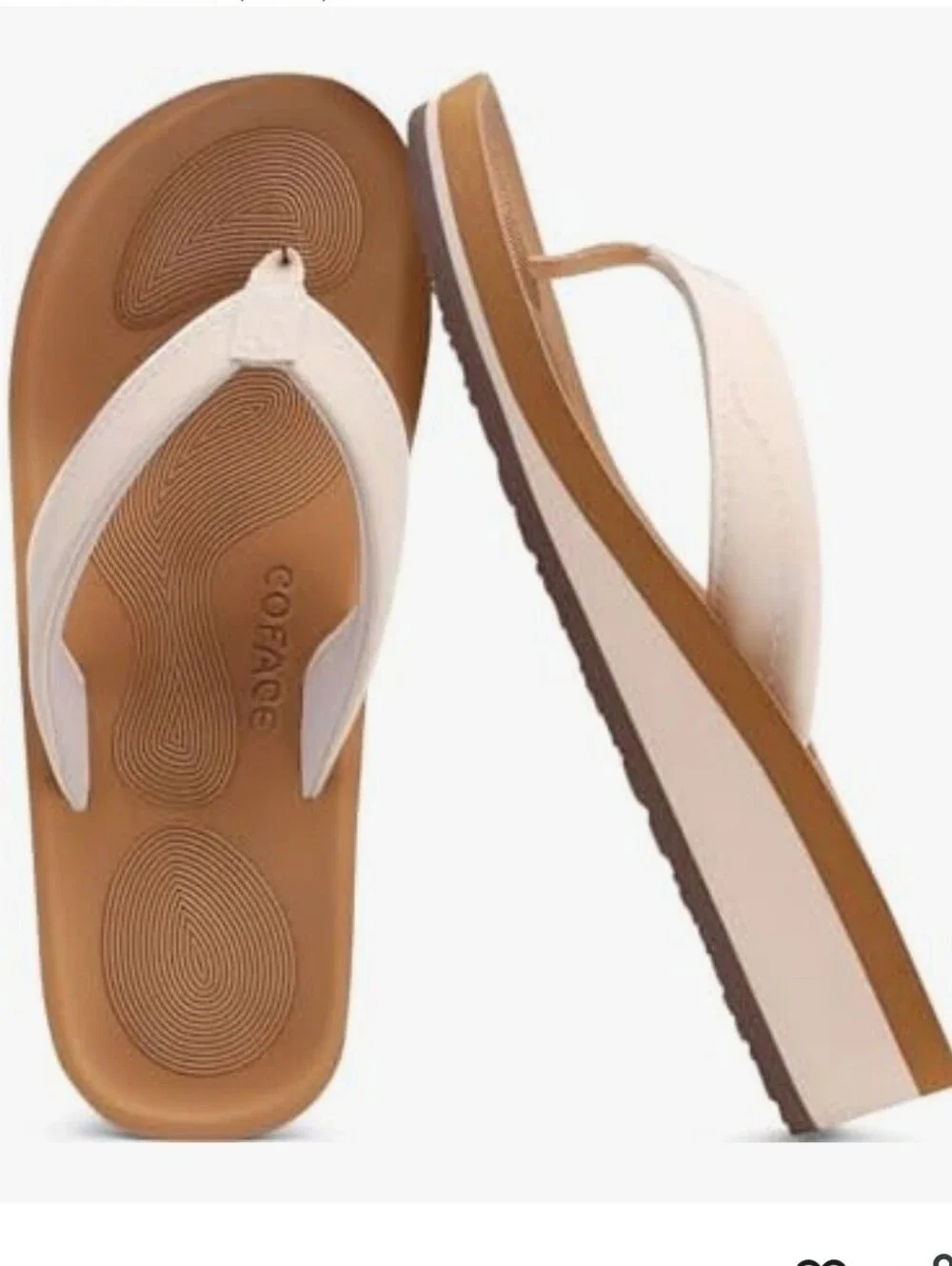 COFACE Metallic Slide SlipOn Flip-Flop Wedge Sandals NWT